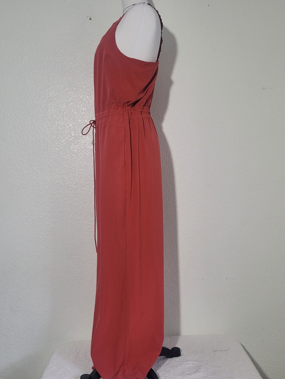 Athleta Savannah Jumpsuit V-Neck Wide Leg Featherweight Stretch Currant Size 12 - Picture 5 of 13
